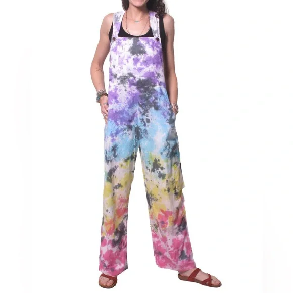 Colorful Tie-Dye Overalls - Picture 5 of 5